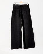 High Waisted Wide Leg Denim Pants Black C190