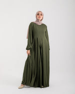 Pleated Jumpsuit Olive C150
