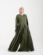 Pleated Jumpsuit Olive C150