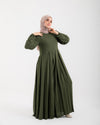 Pleated Jumpsuit Olive C150