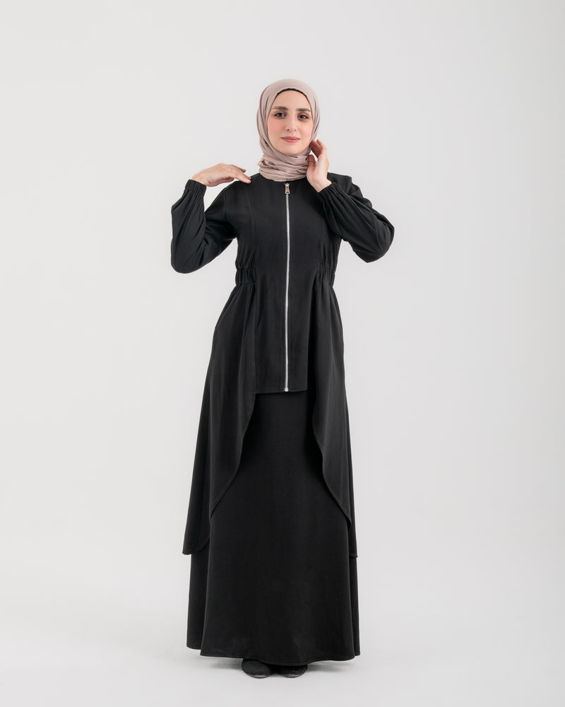 High-Low Zippered Tunic C177