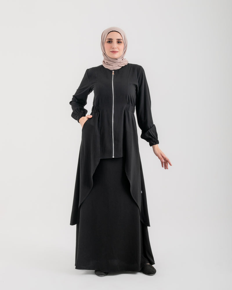 High-Low Zippered Tunic C177