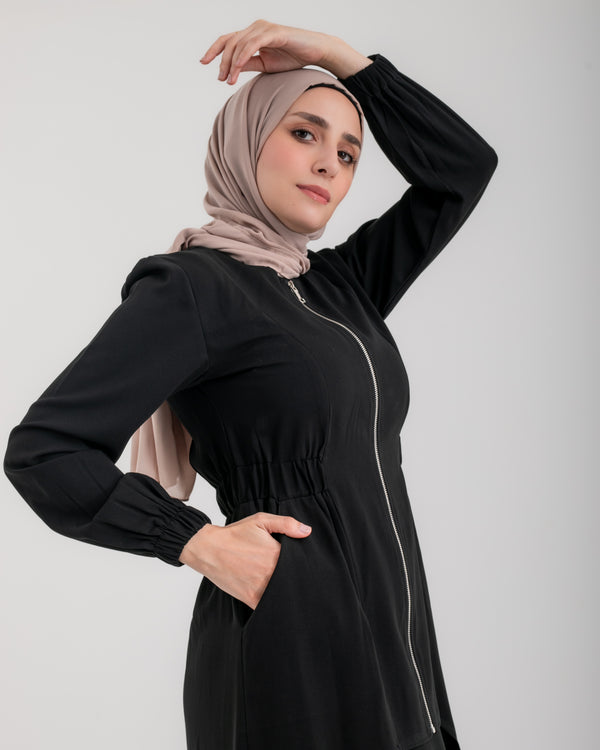 High-Low Zippered Tunic C177