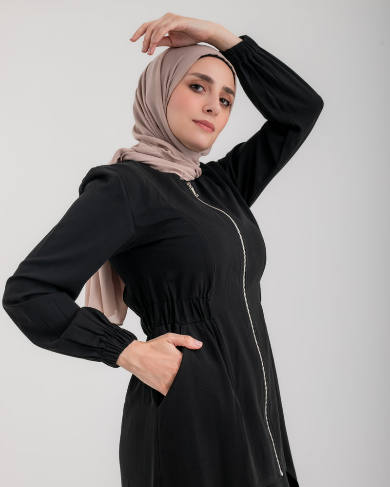 High-Low Zippered Tunic C177