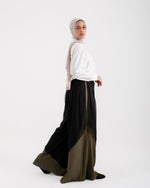 Linen Chiffon Wide Leg Pants Olive C199