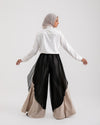 Linen Chiffon Wide Leg Pants Light Beige C199