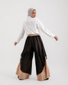 Linen Chiffon Wide Leg Pants Beige C199