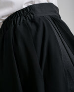 Linen Chiffon Wide Leg Pants Black C199