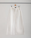 High Waisted Wide Leg Denim Pants White C190