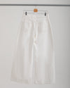 High Waisted Wide Leg Denim Pants White C190