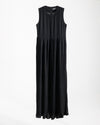 Sleeveless Pleated Dress Black C202