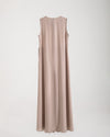 Sleeveless Pleated Dress Beige C202