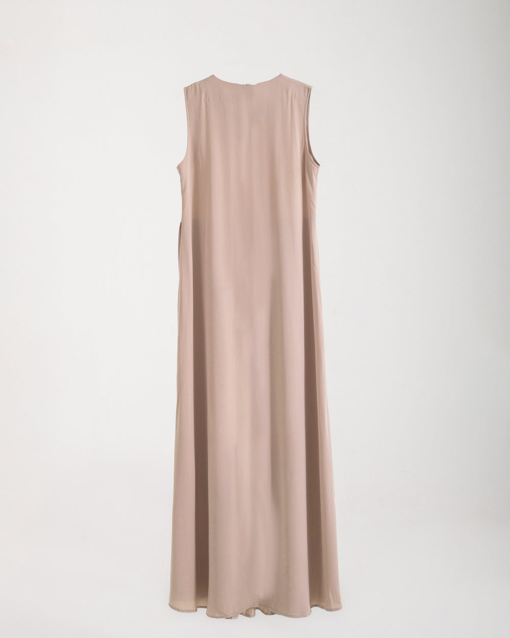 Basic Sleeveless Dress Beige C1