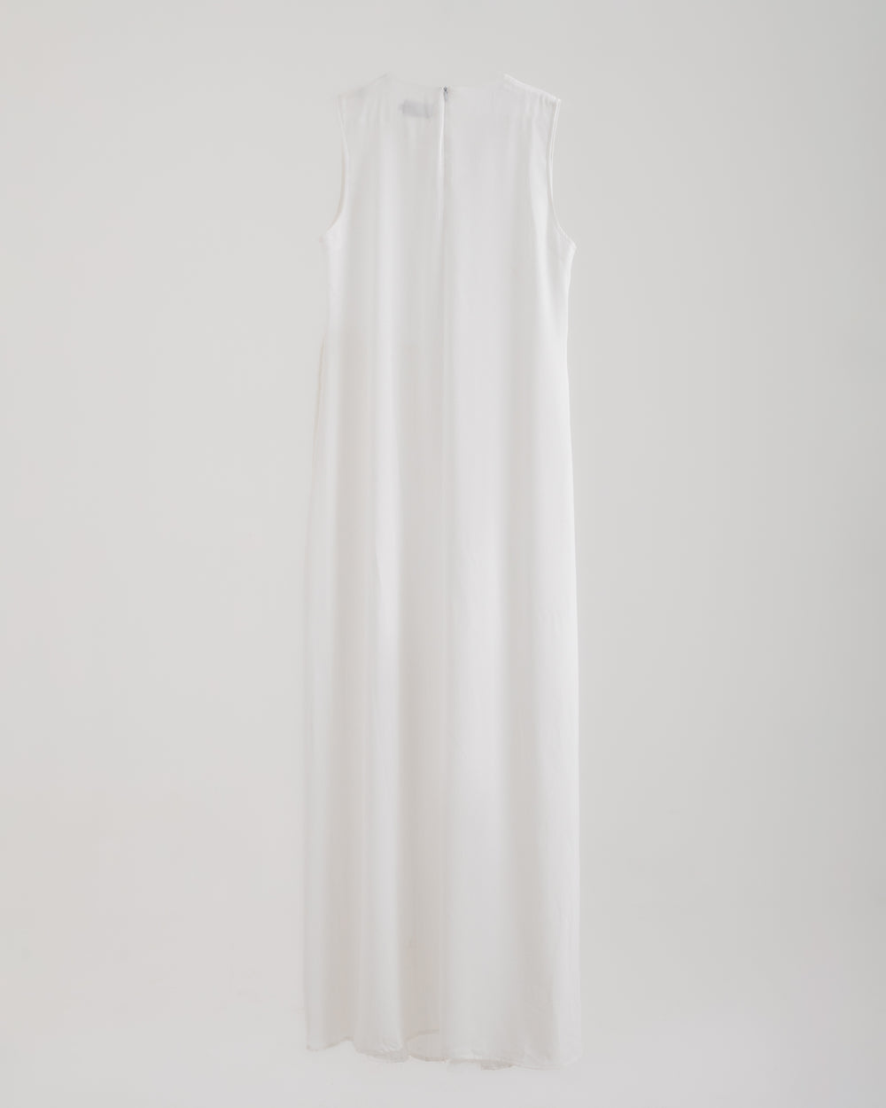 Sleeveless Pleated Dress Offwhite C202