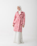 Double Breasted Peplum Coat Pink C125