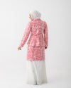 Double Breasted Peplum Coat Pink C125