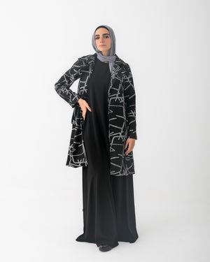 Double Breasted Peplum Coat Black C125