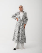 Embroidered Long Coat Grey C167