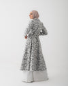 Embroidered Long Coat Grey C167