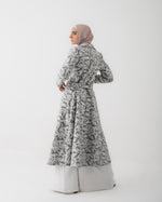 Embroidered Long Coat Grey C167