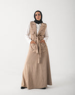 Corduroy Cargo Vest Beige C206
