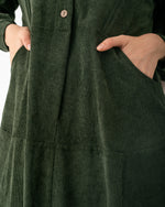 Corduroy Front Buttoned Dress Olive C140