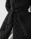 Quilted Long Puffer Coat Black C210