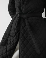 Quilted Long Puffer Coat Black C210