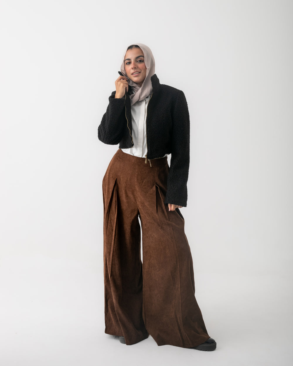 Cropped Jacket Black C208