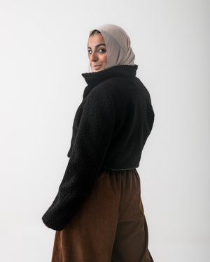 Cropped Jacket Black C208