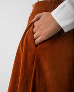 Corduroy Maxi Skirt Rust C203