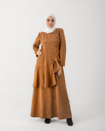 Suede Ruffle Dress Havan C1981