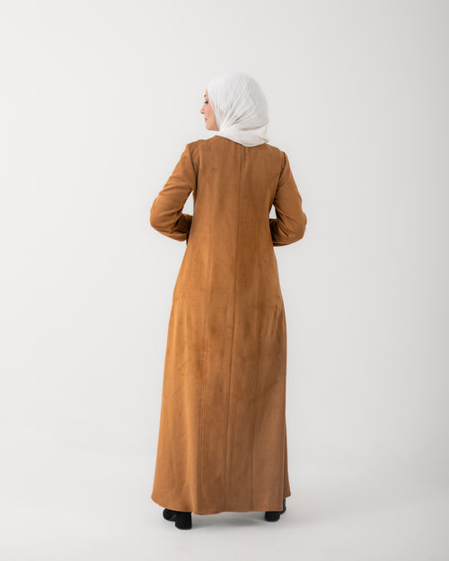 Suede Ruffle Dress Havan C1981