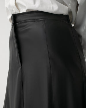 Leather Maxi Skirt Black C203