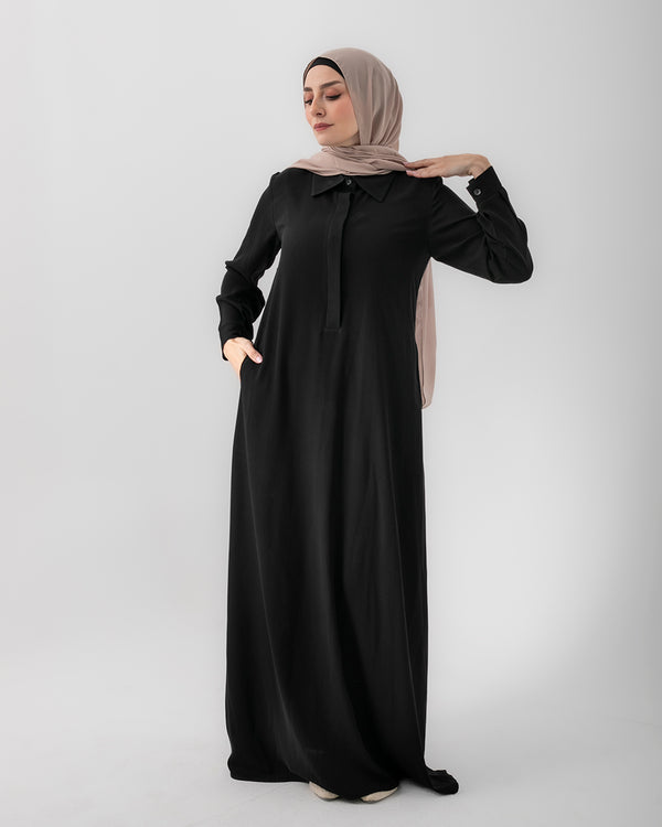 Basic Pocket Abaya C216