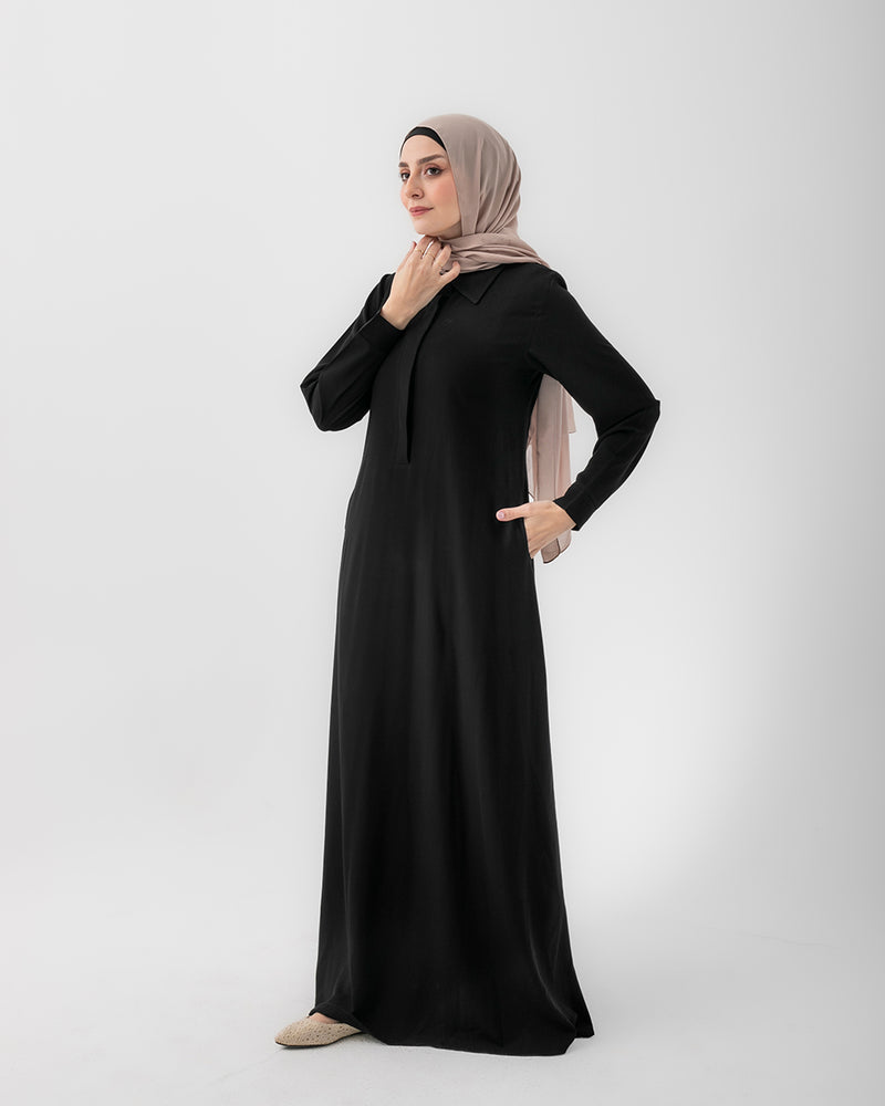 Basic Pocket Abaya C216
