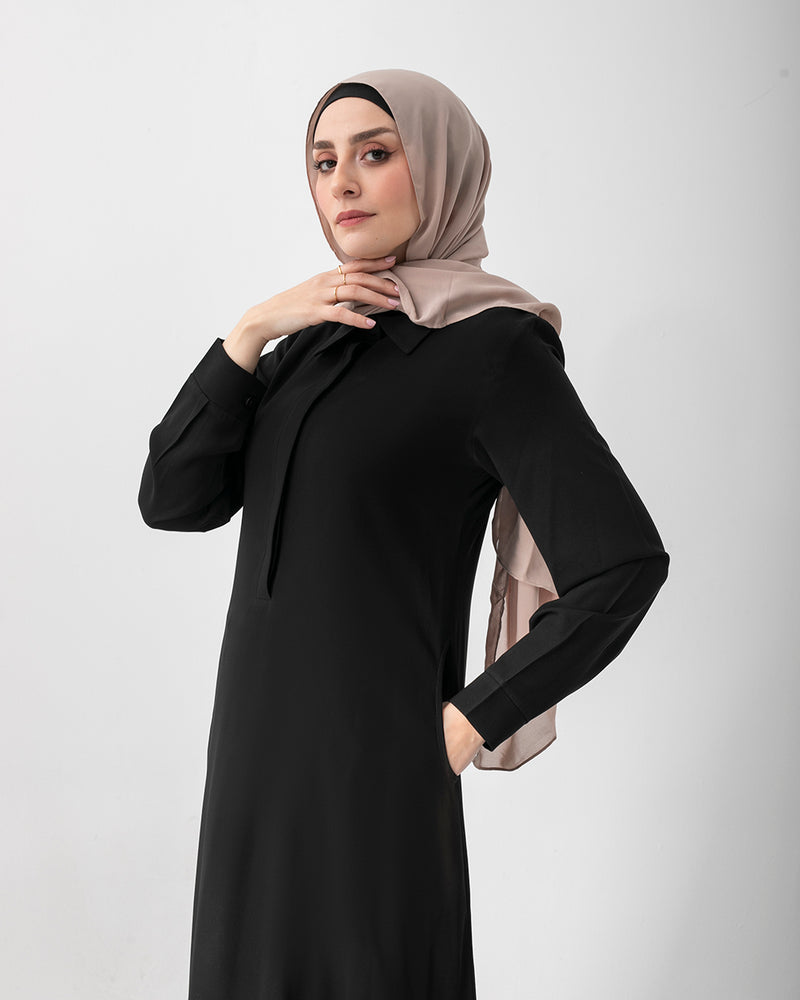 Basic Pocket Abaya C216