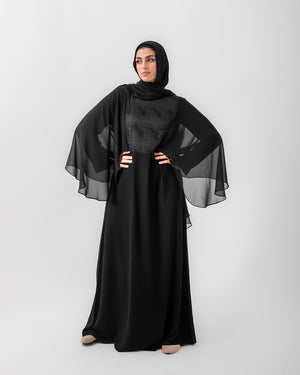 Chiffon Cape Abaya C212