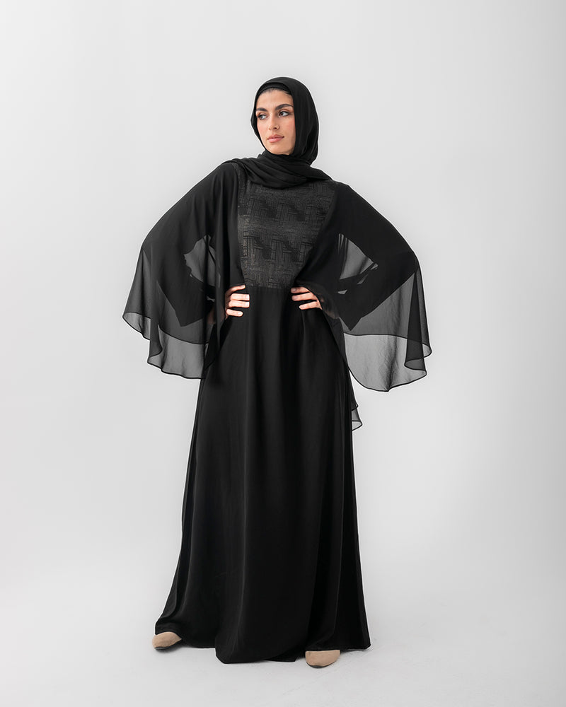 Chiffon Cape Abaya C212