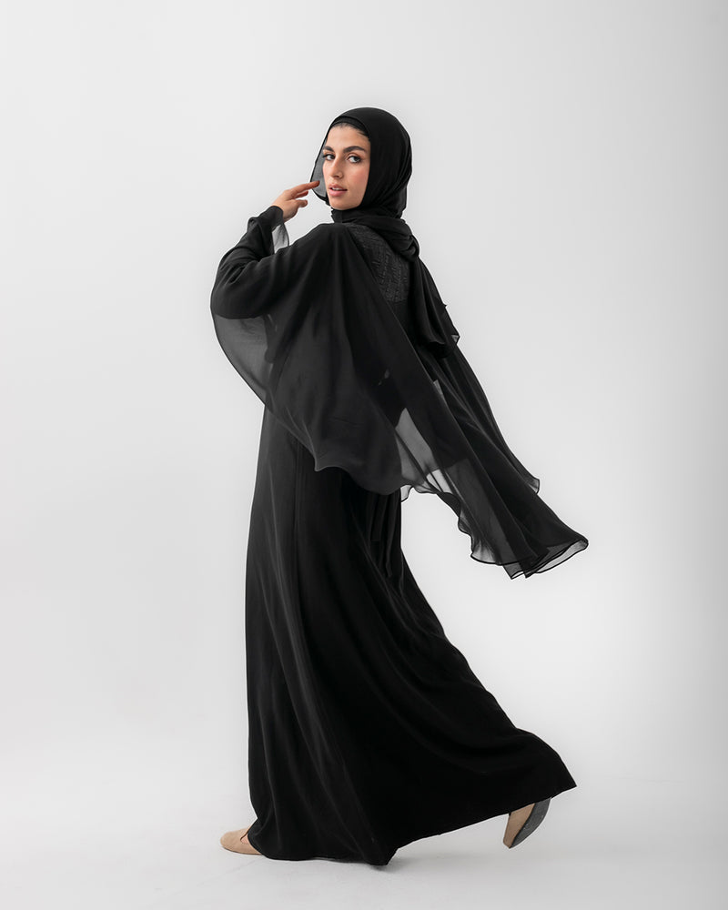Chiffon Cape Abaya C212