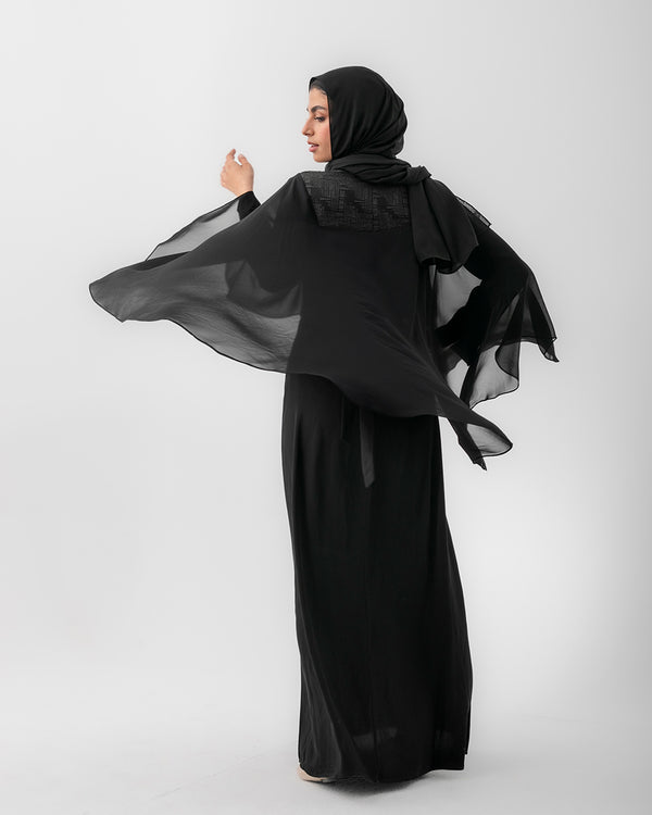 Chiffon Cape Abaya C212