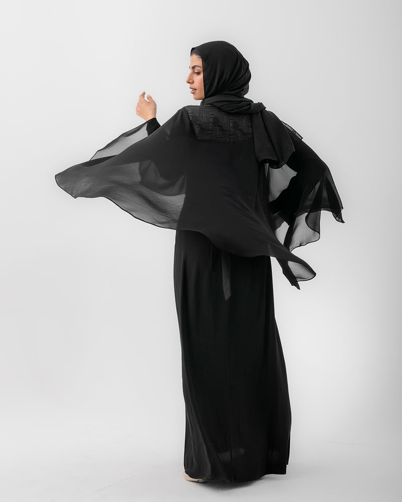 Chiffon Cape Abaya C212