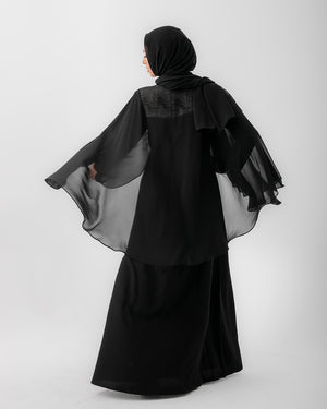 Chiffon Cape Abaya C212