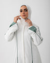 Abaya Offwhite Mint C207