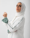 Abaya Offwhite Mint C207