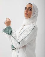 Abaya Offwhite Mint C207