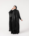Free Size Pleated Cape Black C215