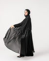 Free Size Pleated Cape Black C215