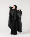 Free Size Pleated Cape Black C215