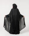Free Size Pleated Cape Black C215